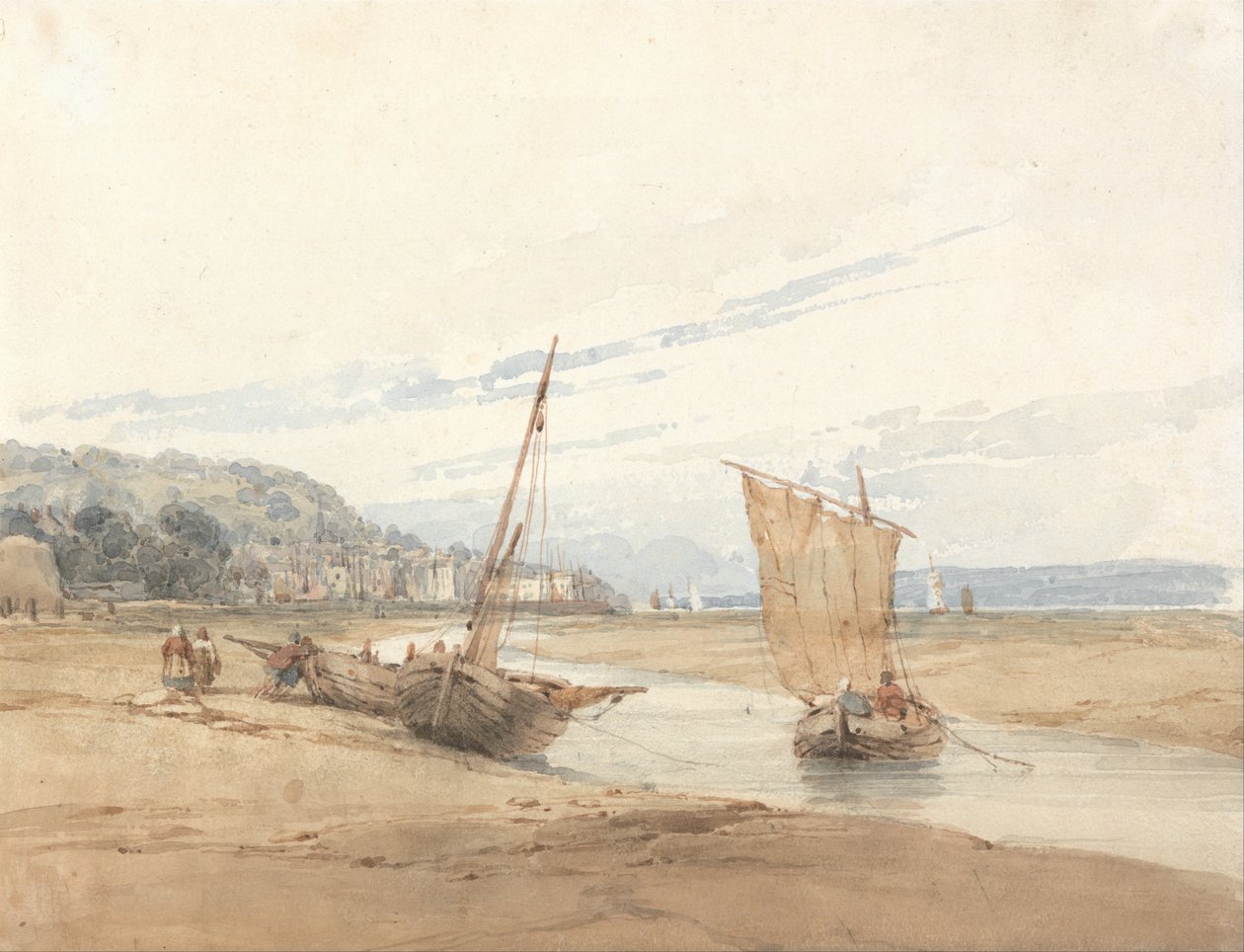 Blízko Honfleur od Richard Parkes Bonington