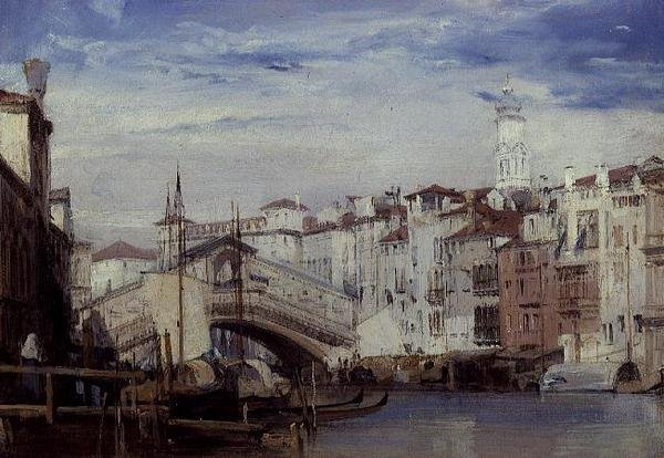 Most Rialto, Benátky od Richard Parkes Bonington