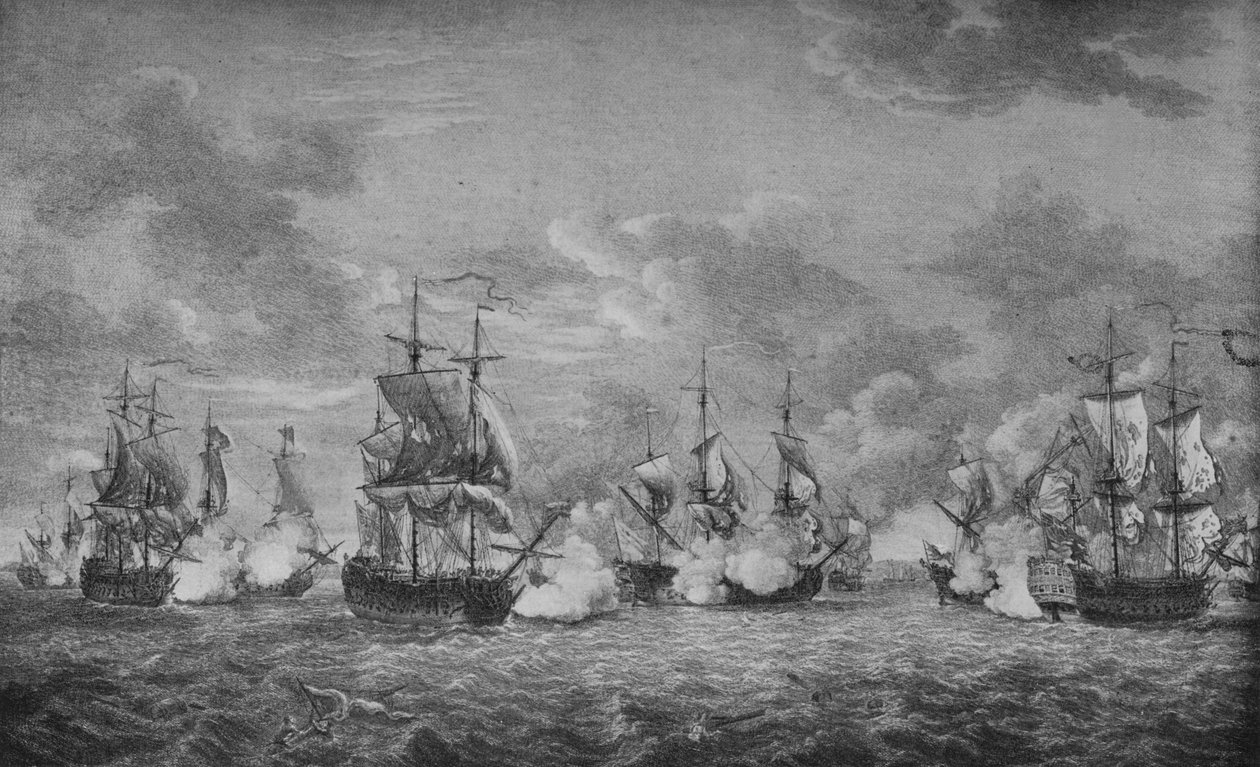 Bitva u Cap-Français, c1760 od Richard Paton