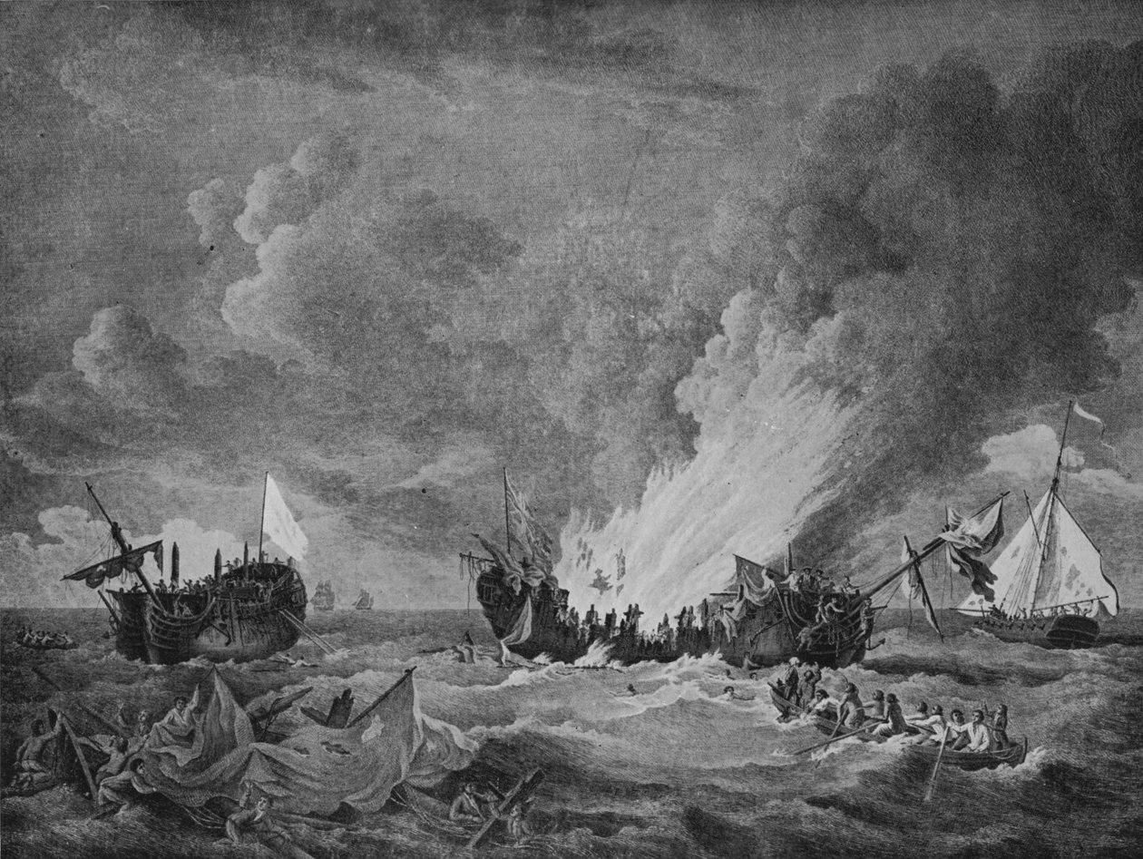 Quebec and the Surveillante, c1780 od Richard Paton