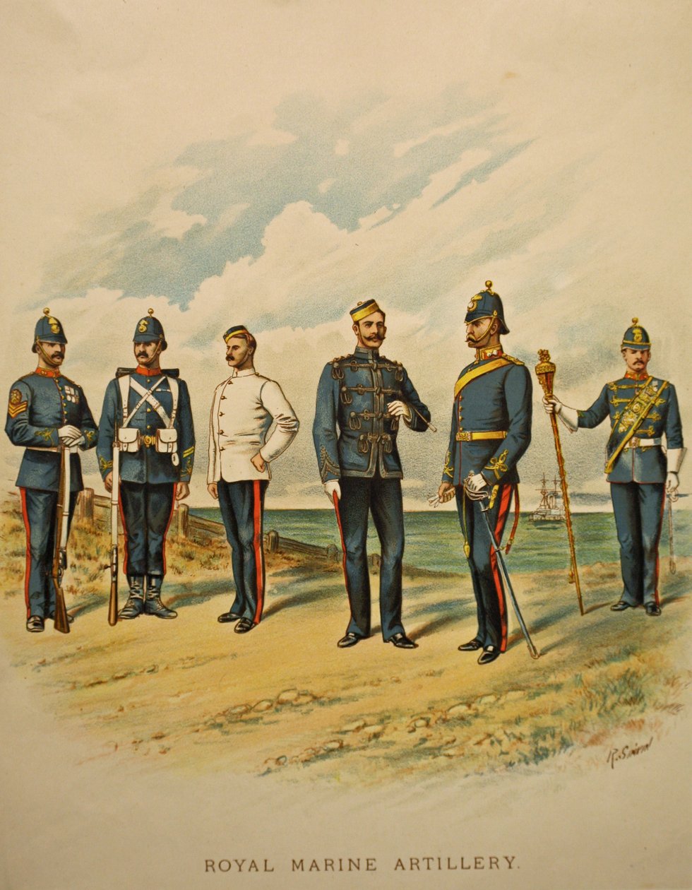 Royal Marine Artillery, 1897 od Richard Simkin