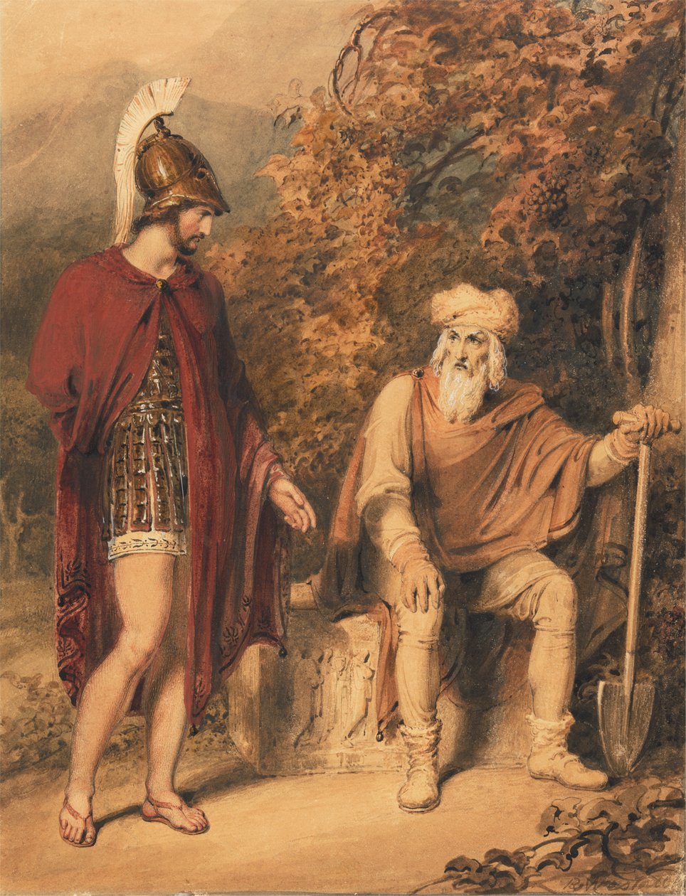 Alkibiadés a Timon od Richard Westall