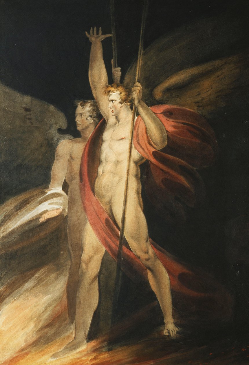 Satan jásající, od Richard Westall