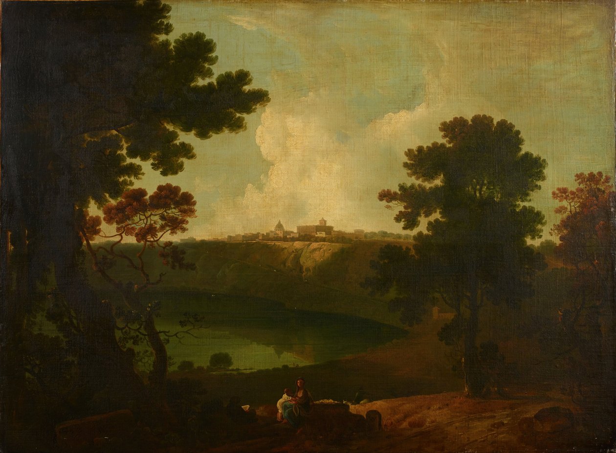 Jezero Albano a Castel Gandolfo, 1800. od Richard Wilson