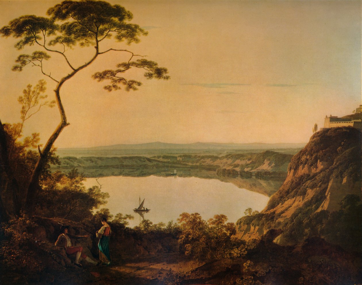 Jezero Nemi, c1761, 1938 od Richard Wilson
