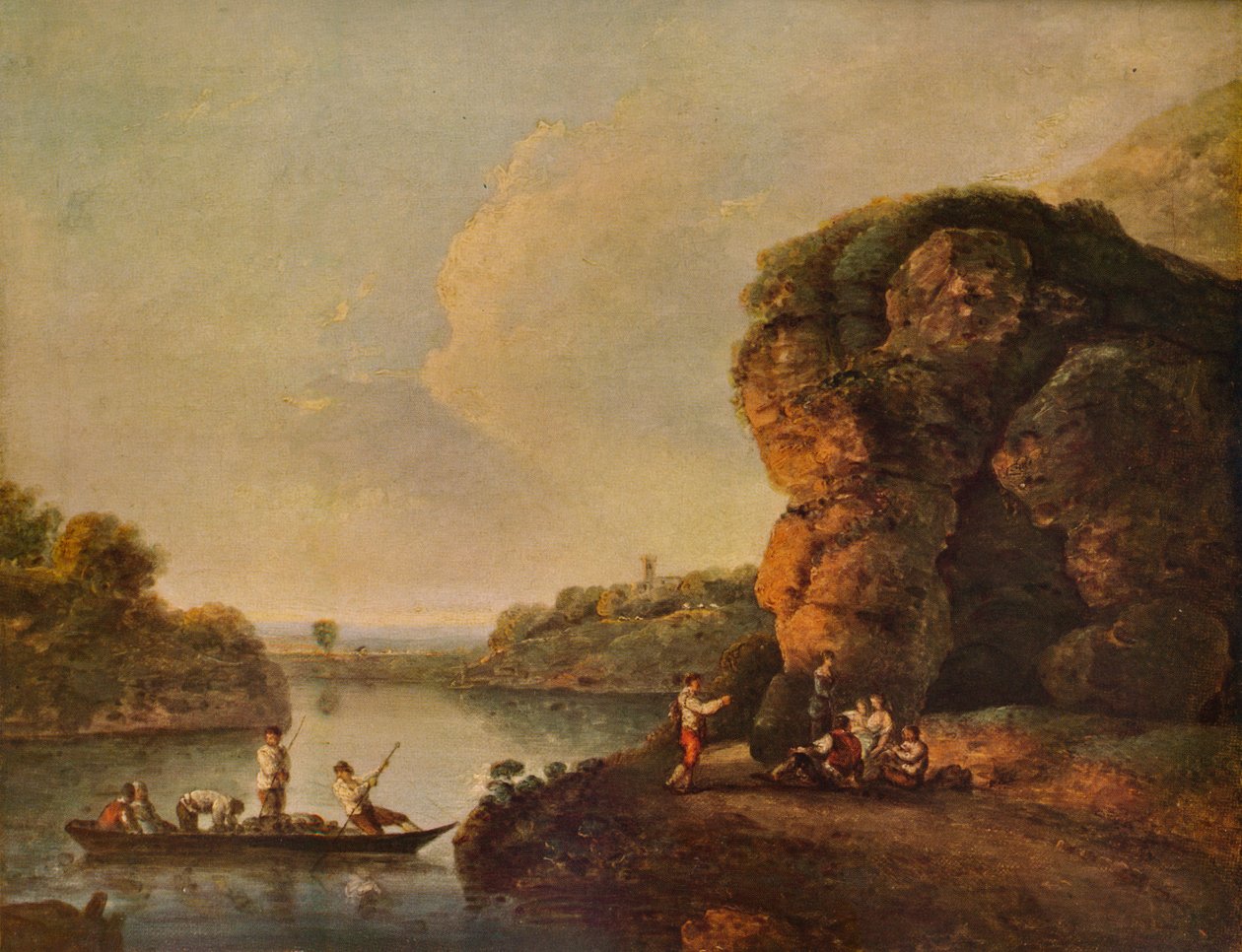 Krajina, s řekou a čluny, c1758, 1938 od Richard Wilson