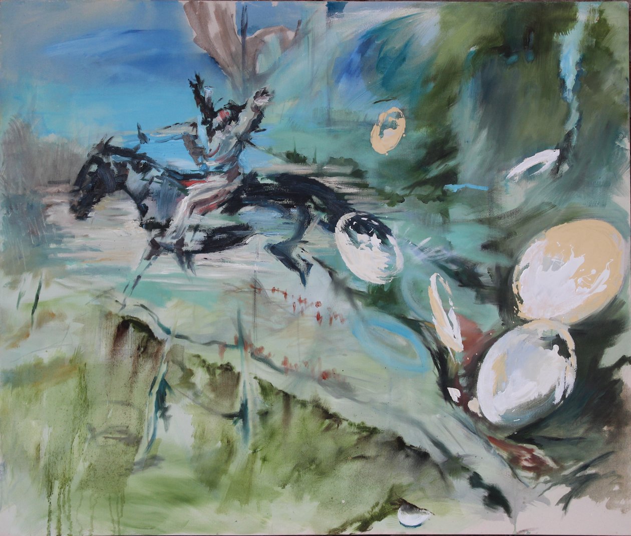 Kaskadérské přerušení, 2015 (akvarel) od Rob D Davies