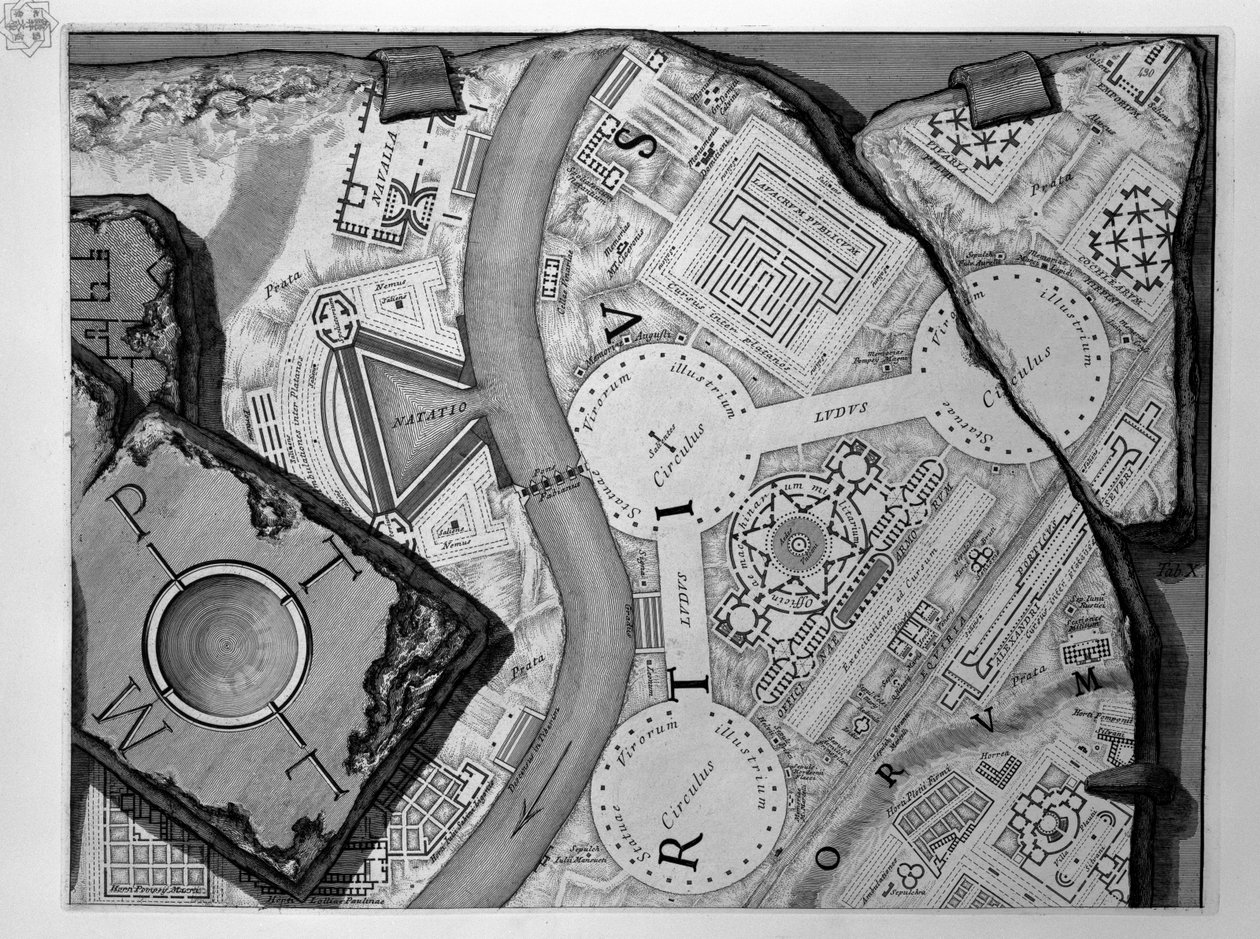 Mapa Campus Martius od Robert Adam