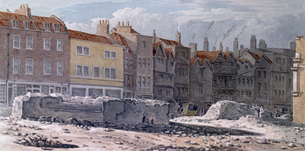 Pohled na zbytky staré londýnské zdi, 1817 od Robert Blemell Schnebbelie