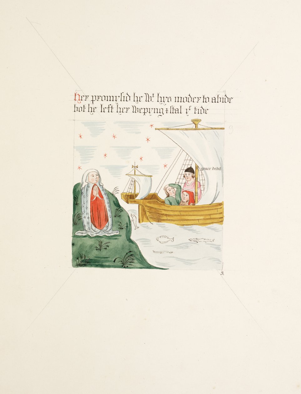 Paní Nová Coll 380, f12r. Starožitnosti katedrálního kostela Saint Mary, Carlisle, kreslil Robert Carlile, 1795 (pero a inkoust a wc na papíře) od Robert Carlile