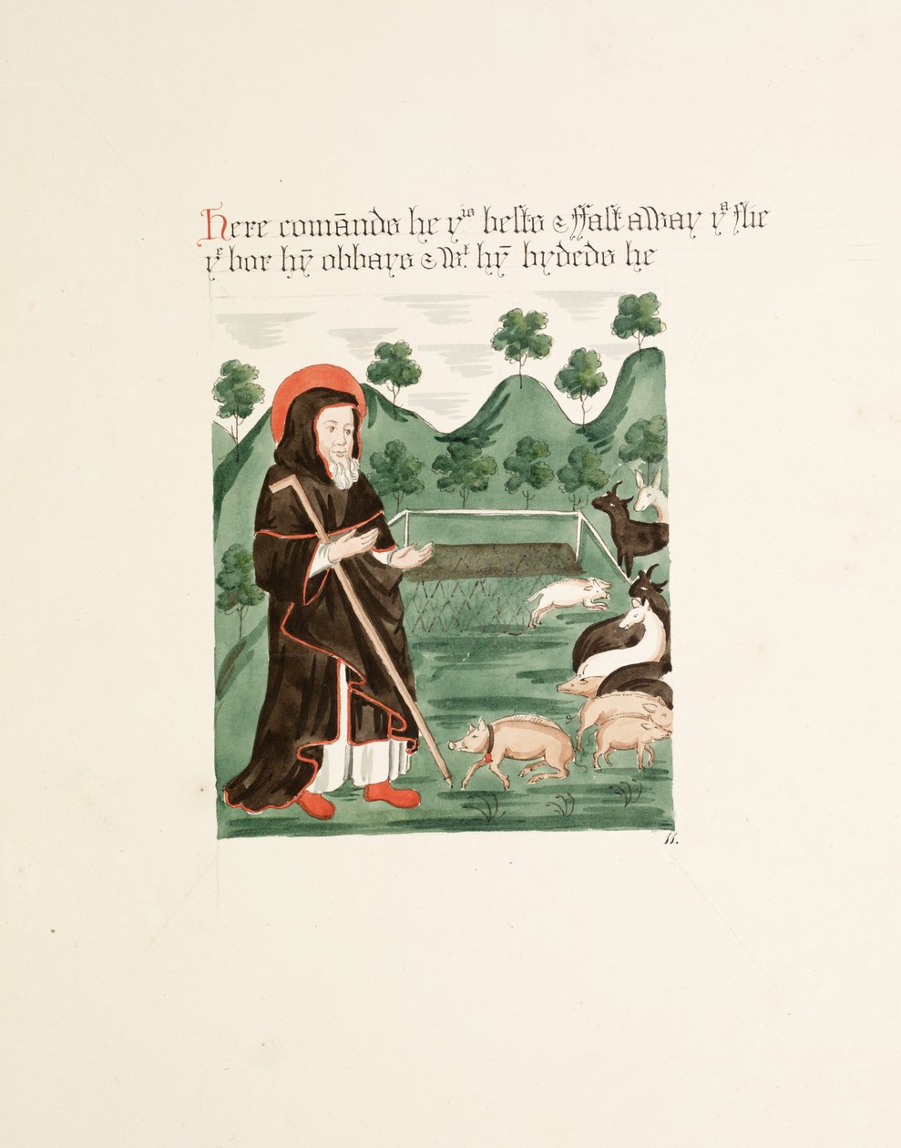 Paní Nová Coll 380, f43r. Starožitnosti katedrálního kostela Saint Mary, Carlisle, kreslil Robert Carlile, 1795 (pero a inkoust a wc na papíře) od Robert Carlile