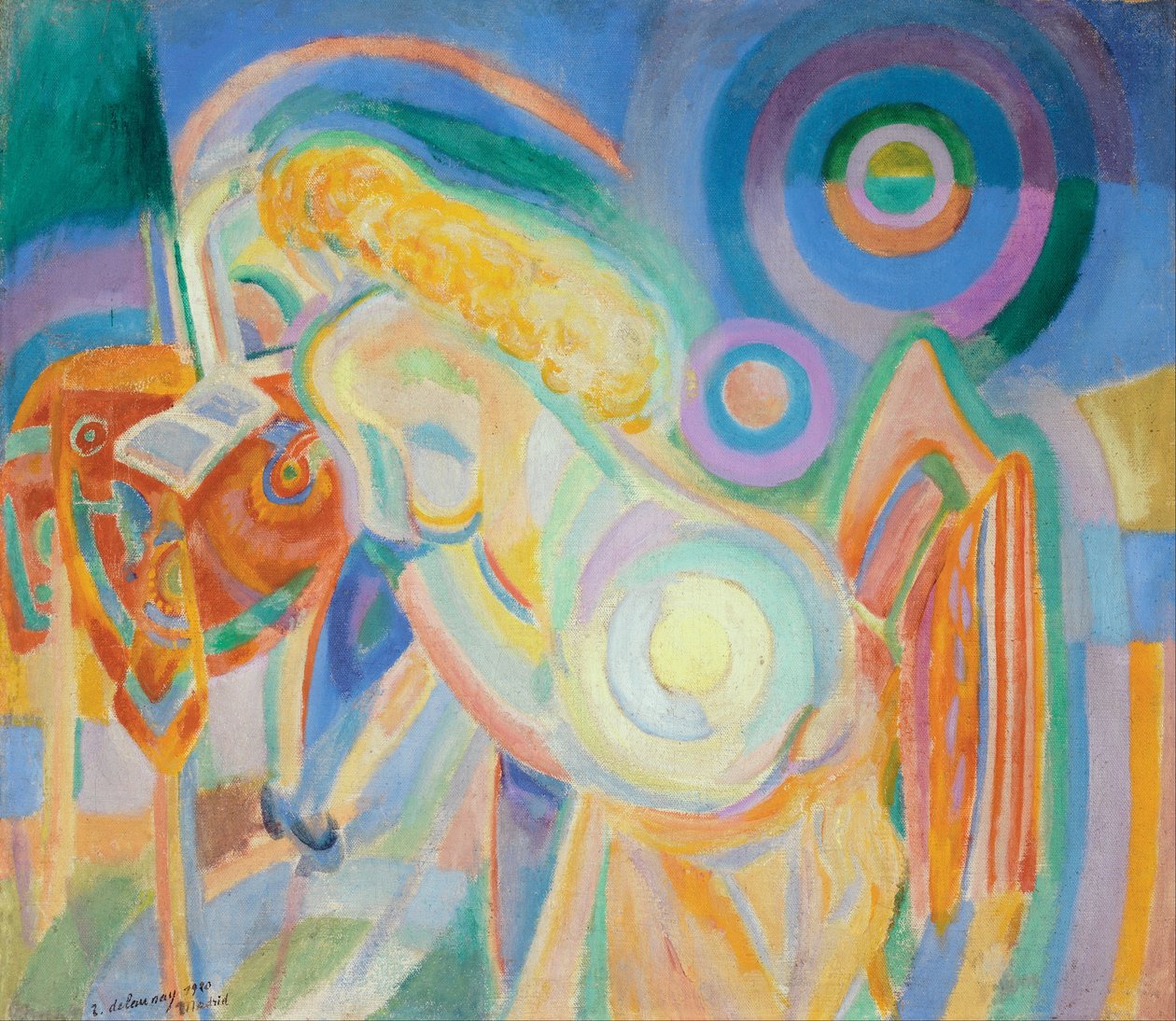 Nude Woman Reading od Robert Delaunay