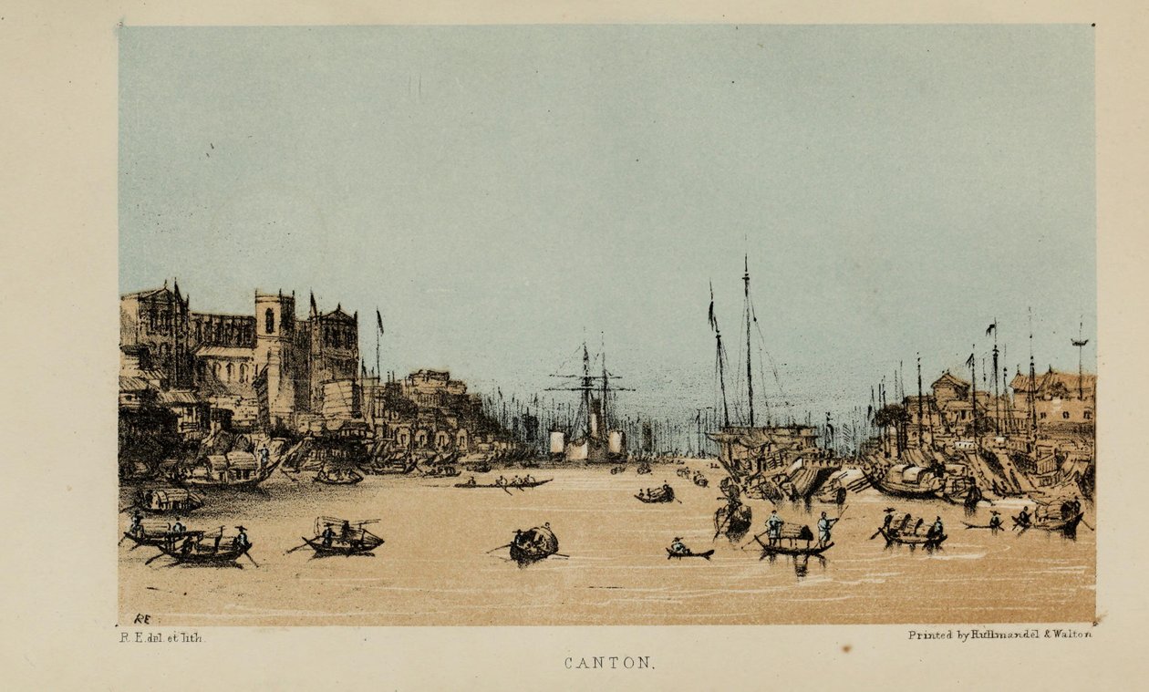 Kanton, akvarel od Roberta Elwese (1819–1878), bohatého mladého britského gentlemana z Norfolku od Robert Elwes