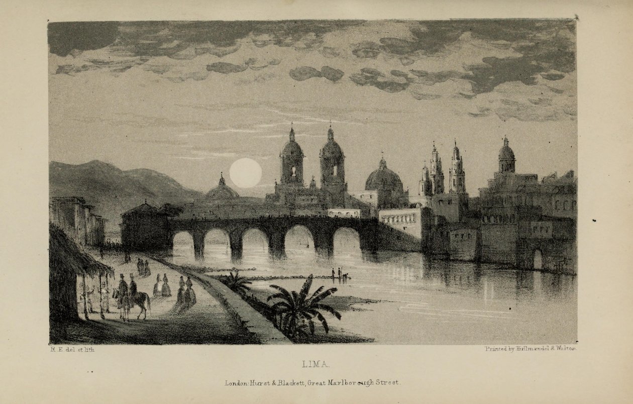 Lima, akvarel od Roberta Elwese (1819–1878), bohatého mladého britského gentlemana z Norfolku od Robert Elwes