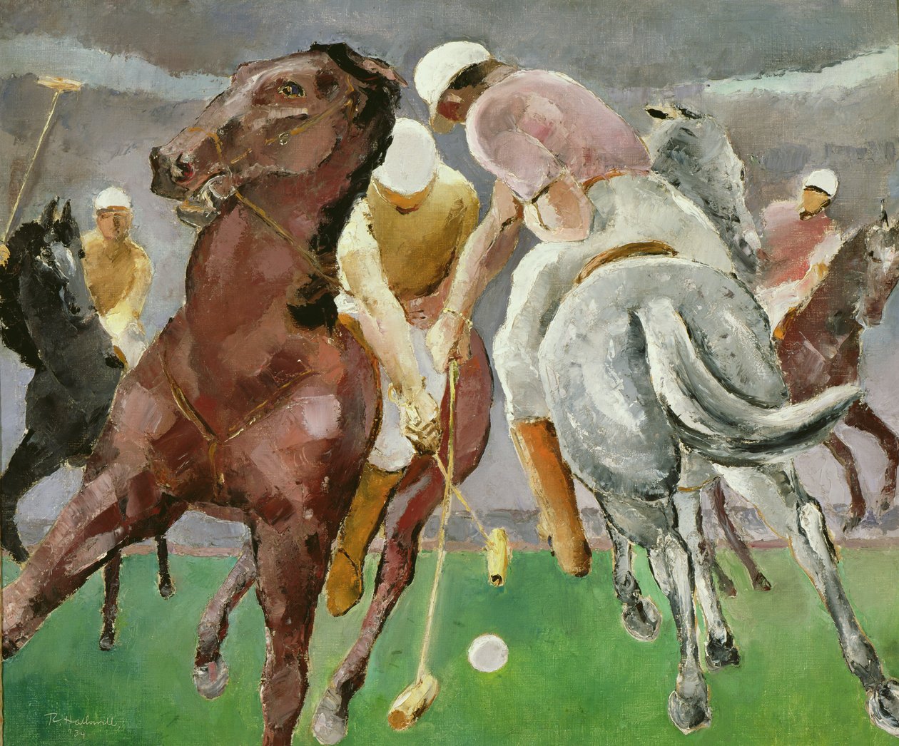 Hráči póla, 1934 od Robert Hallowell