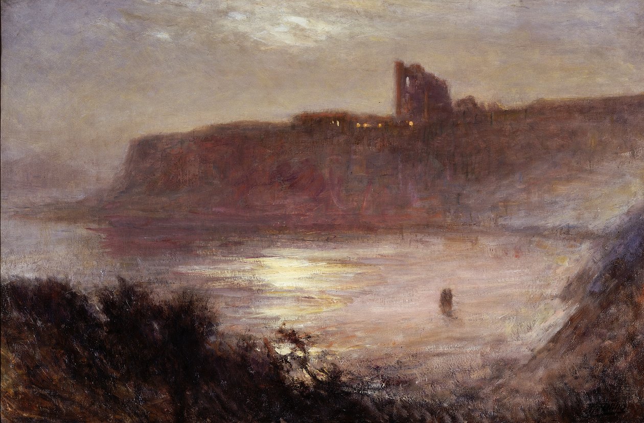 Moonlight - Tynemouthské převorství, kolem roku 1922 od Robert Jobling