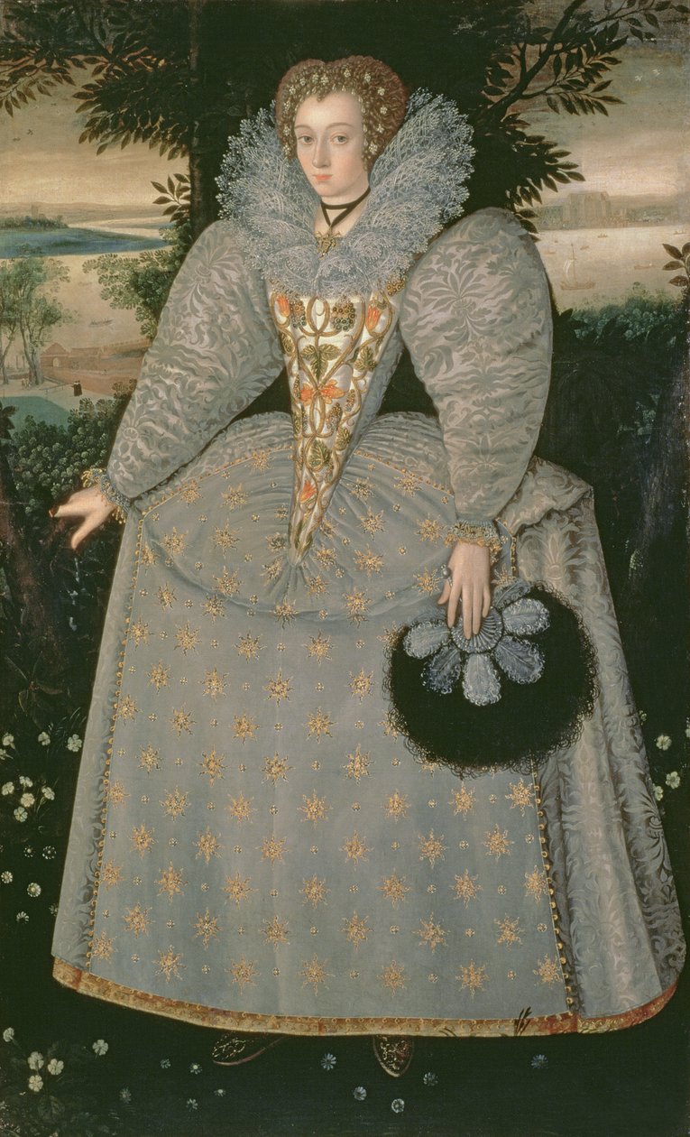 Portrét Elizabeth Buxtonové (rozené Kempové) asi 1588-90 od Robert Peake