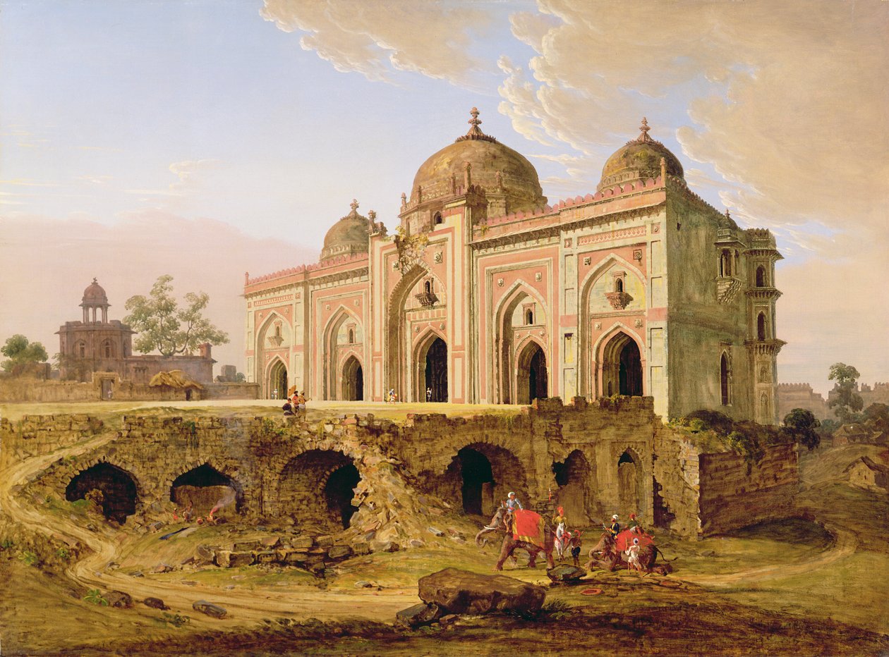 Mešita The Concern of the Priests, Barna Qila, Dillí, s.1823 od Robert Smith