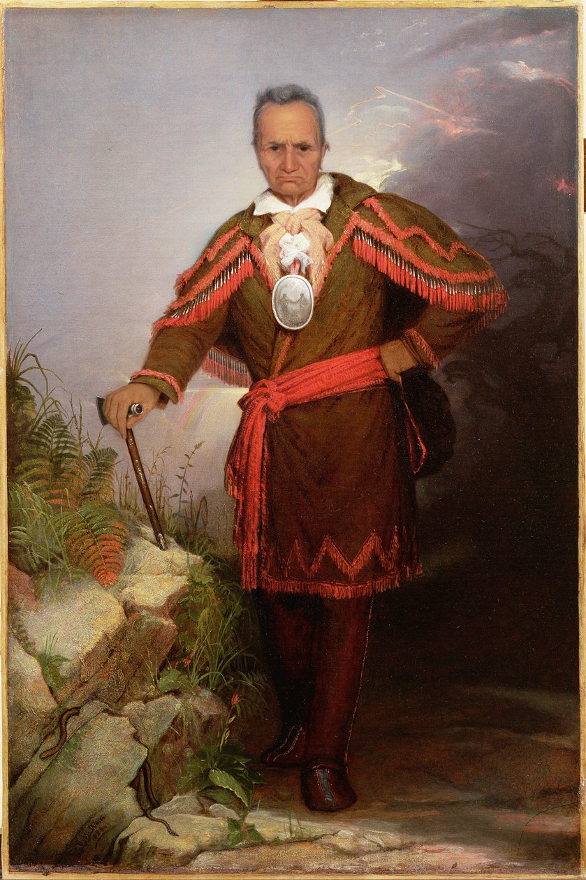Portrét Sa-go-ye-wat-hg nebo Red Jacket, c.1828 od Robert Walter Weir