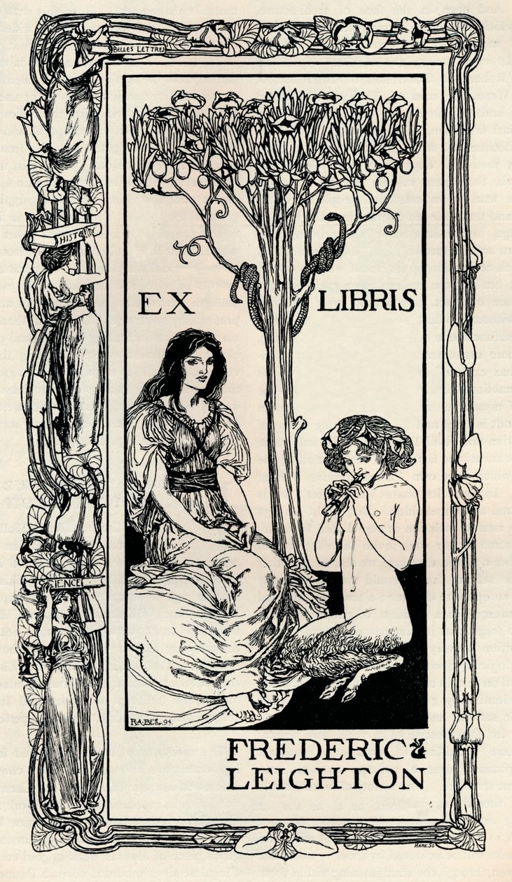 A Bookplate, 1894, 1894 od Robert Anning Bell