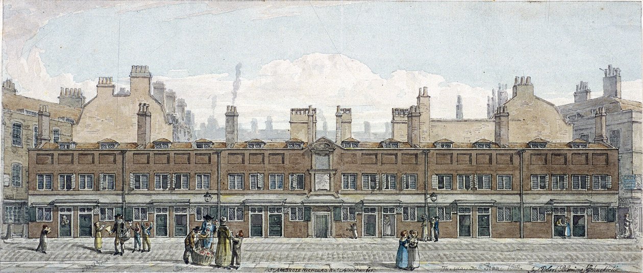 Monkwell Street, Londýn, 1818 od Robert Blemmell Schnebbelie