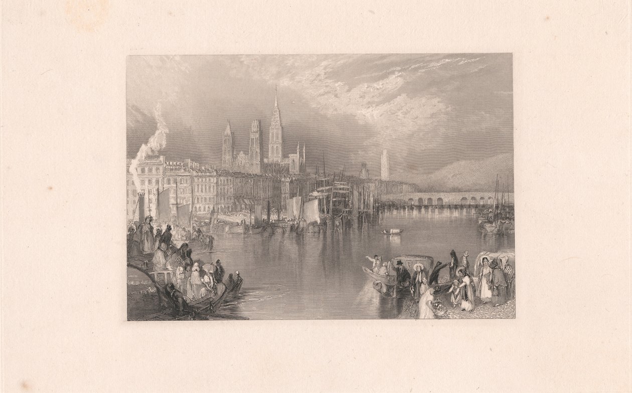 Rouen, dívám se nahoru k řece od Robert Brandard