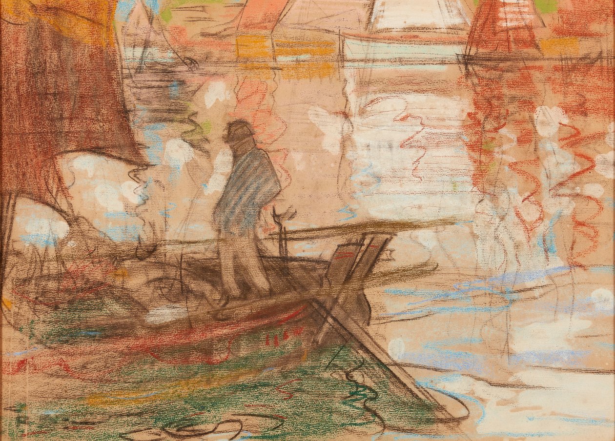 Concarneau Ferryman 1894 (pastel) od Robert Brough