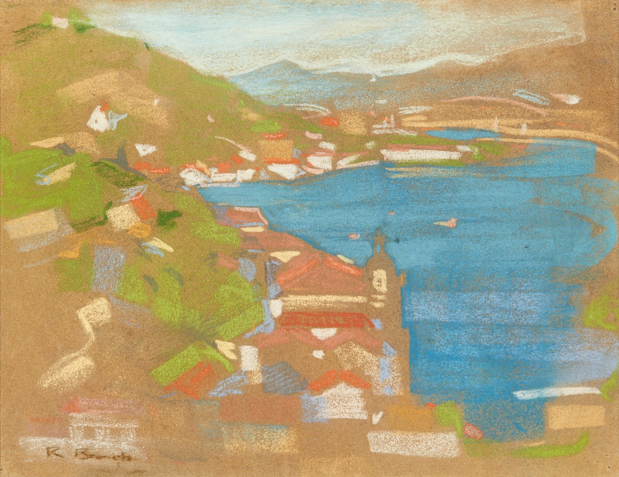 Jižně od Concarneau (pastel na lesklém papíře) od Robert Brough