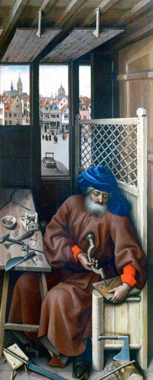 St Joseph, c1425 od Robert Campin