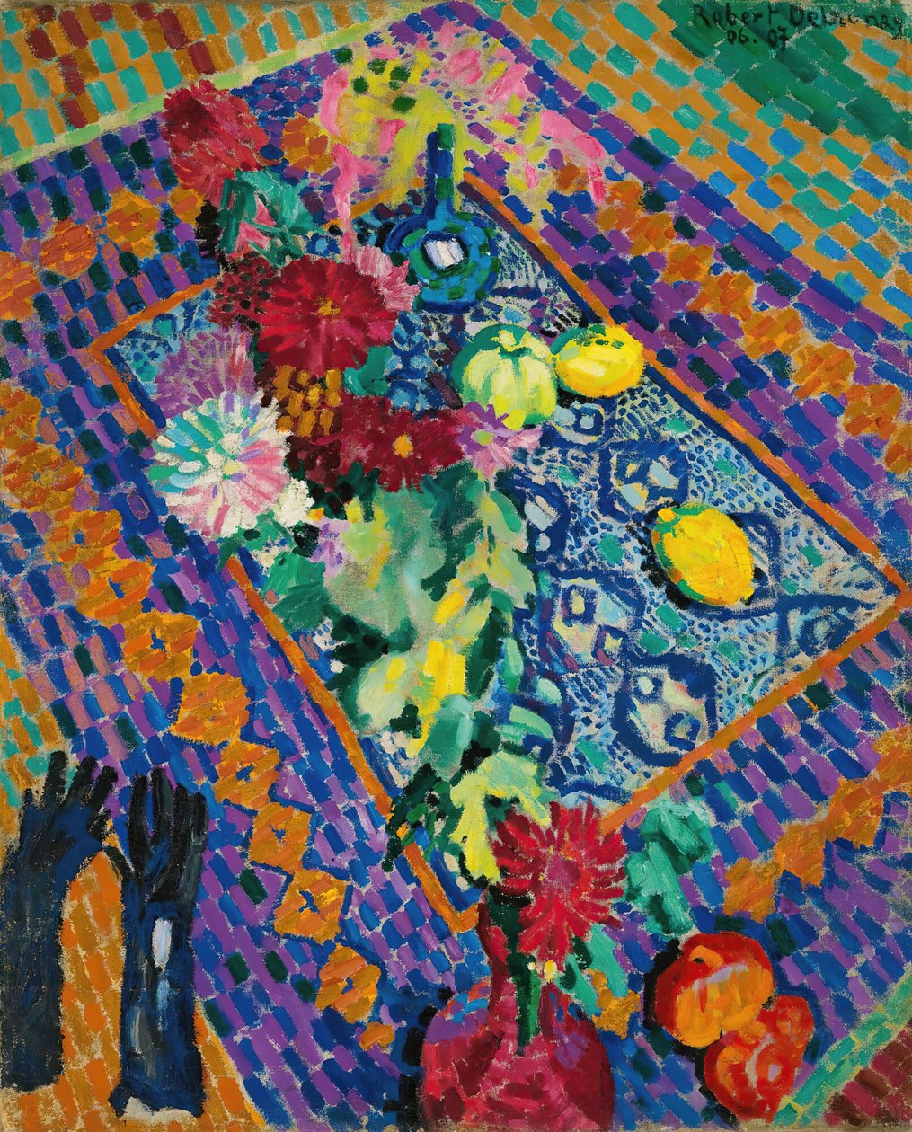 Zátiší s rukavicemi, 1906-1907. od Robert Delaunay
