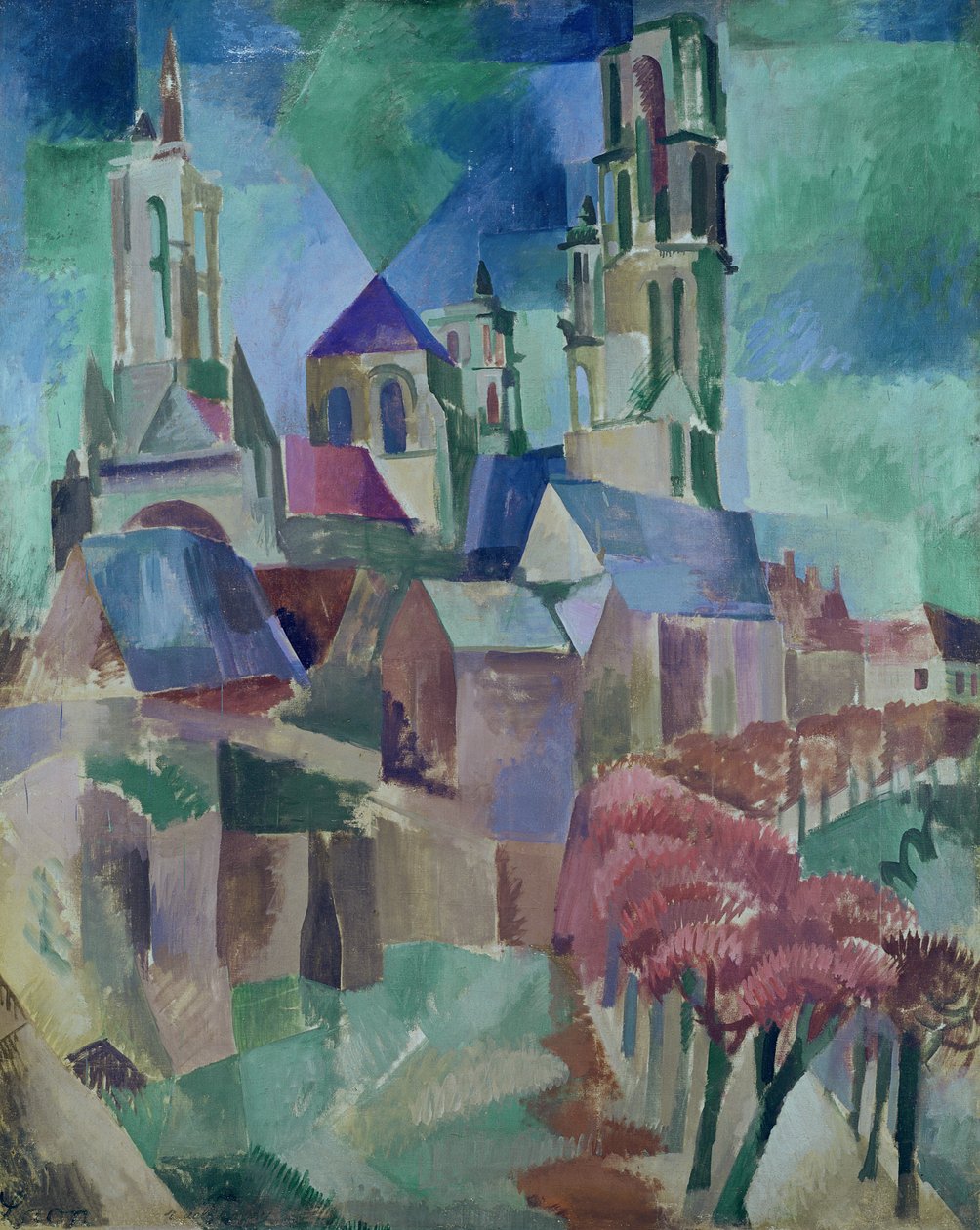 Věže v Laonu od Robert Delaunay