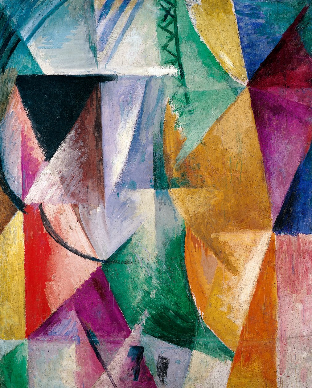 Okno, pracovna na tři okna od Robert Delaunay