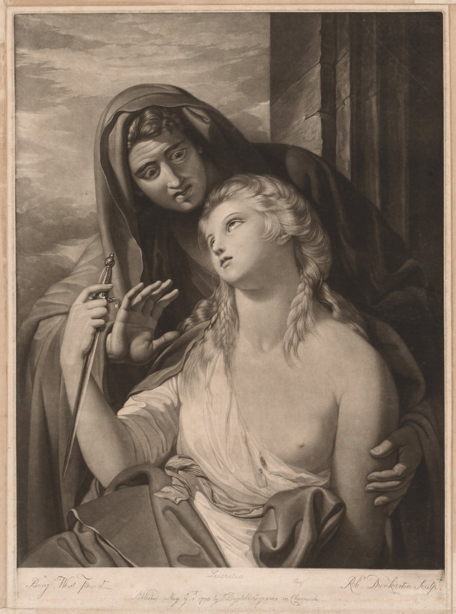 Smrt Lukrécie, 1770. od Robert Dunkarton