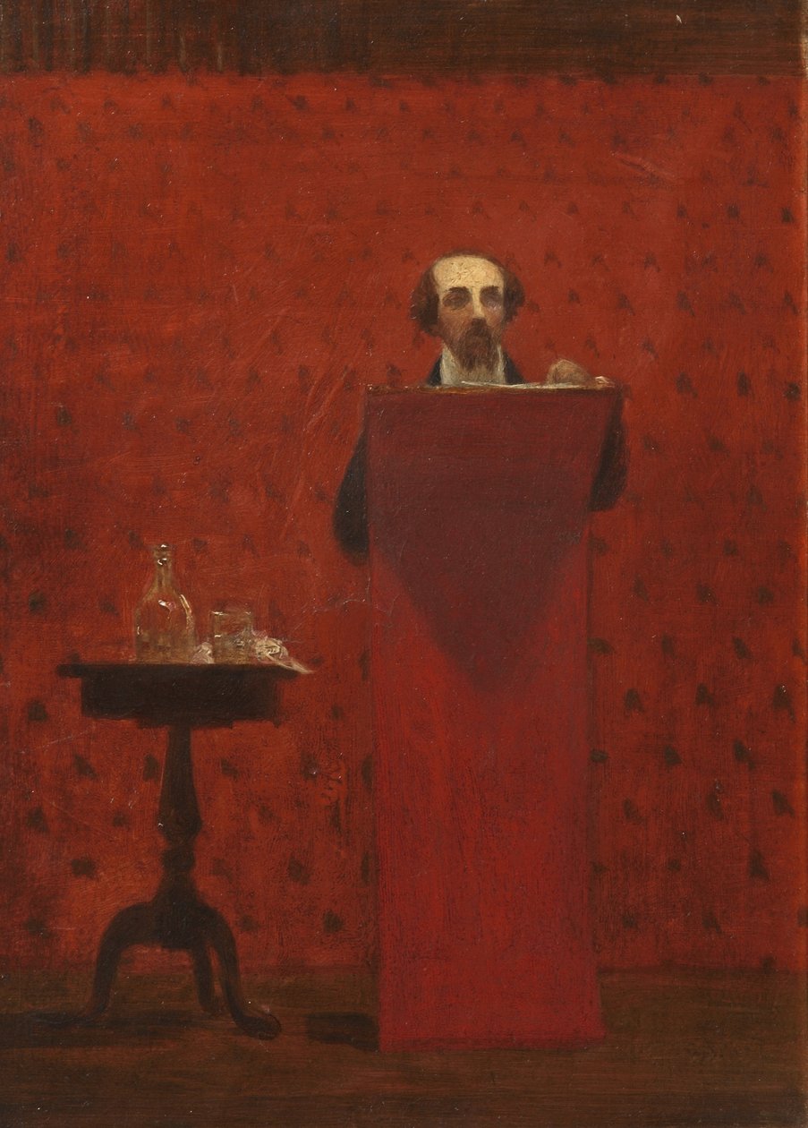 Charles Dickens při veřejném čtení, 1858 od Robert Hannah