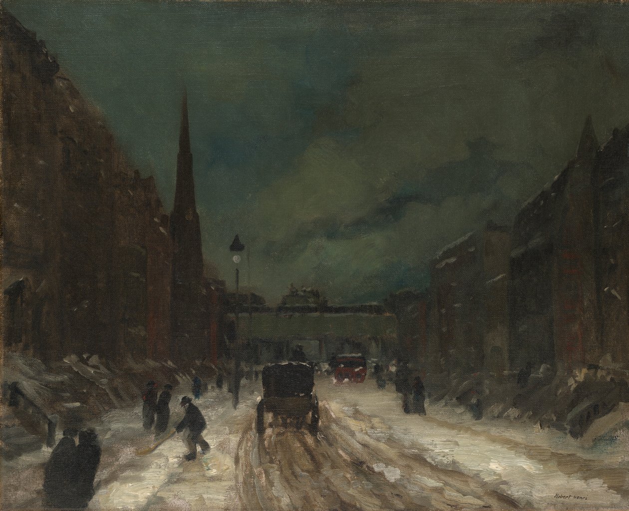 Pouliční scéna se sněhem (57. ulice, NYC.) od Robert Henri