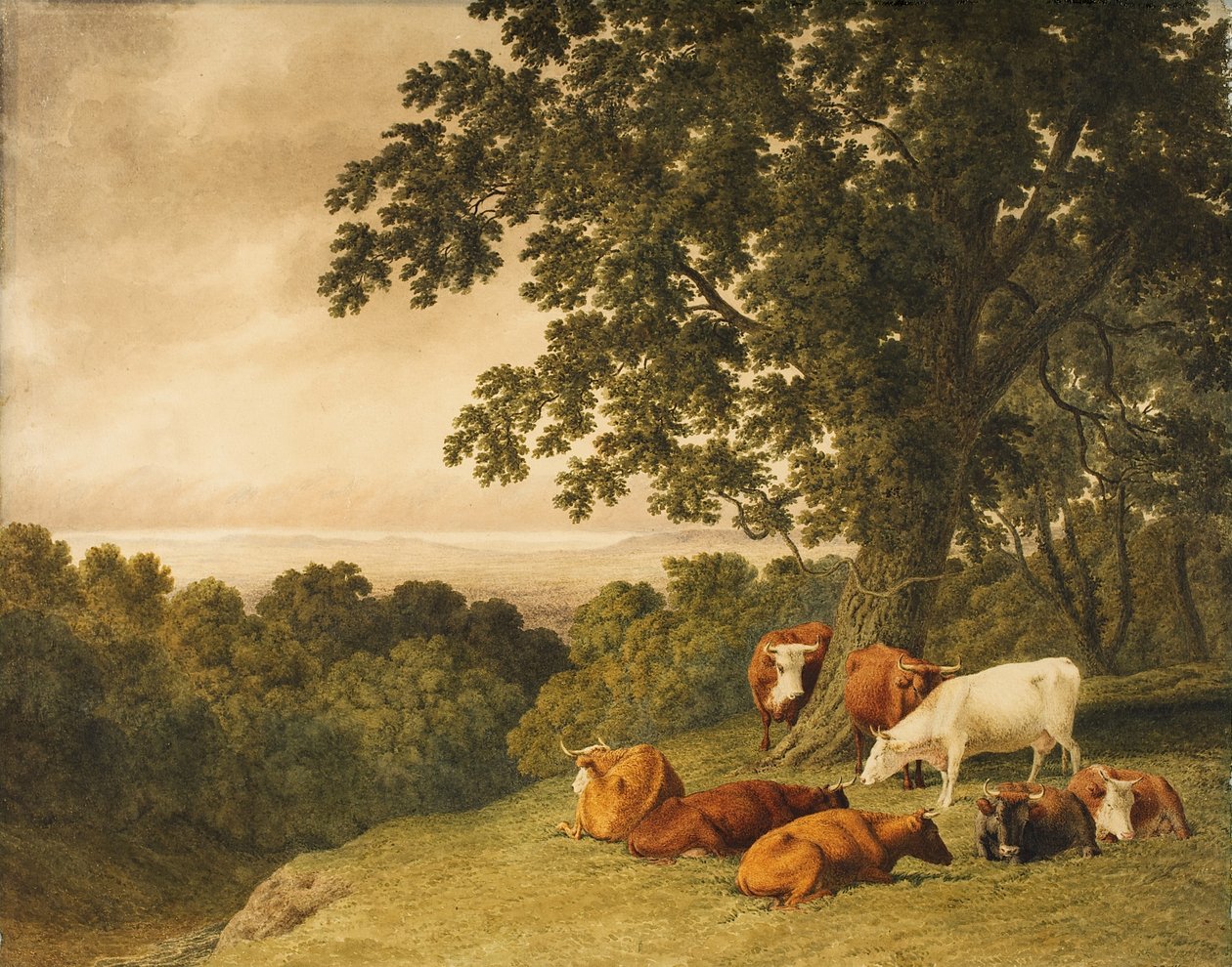Krajina s dobytkem, 1819 od Robert Hills