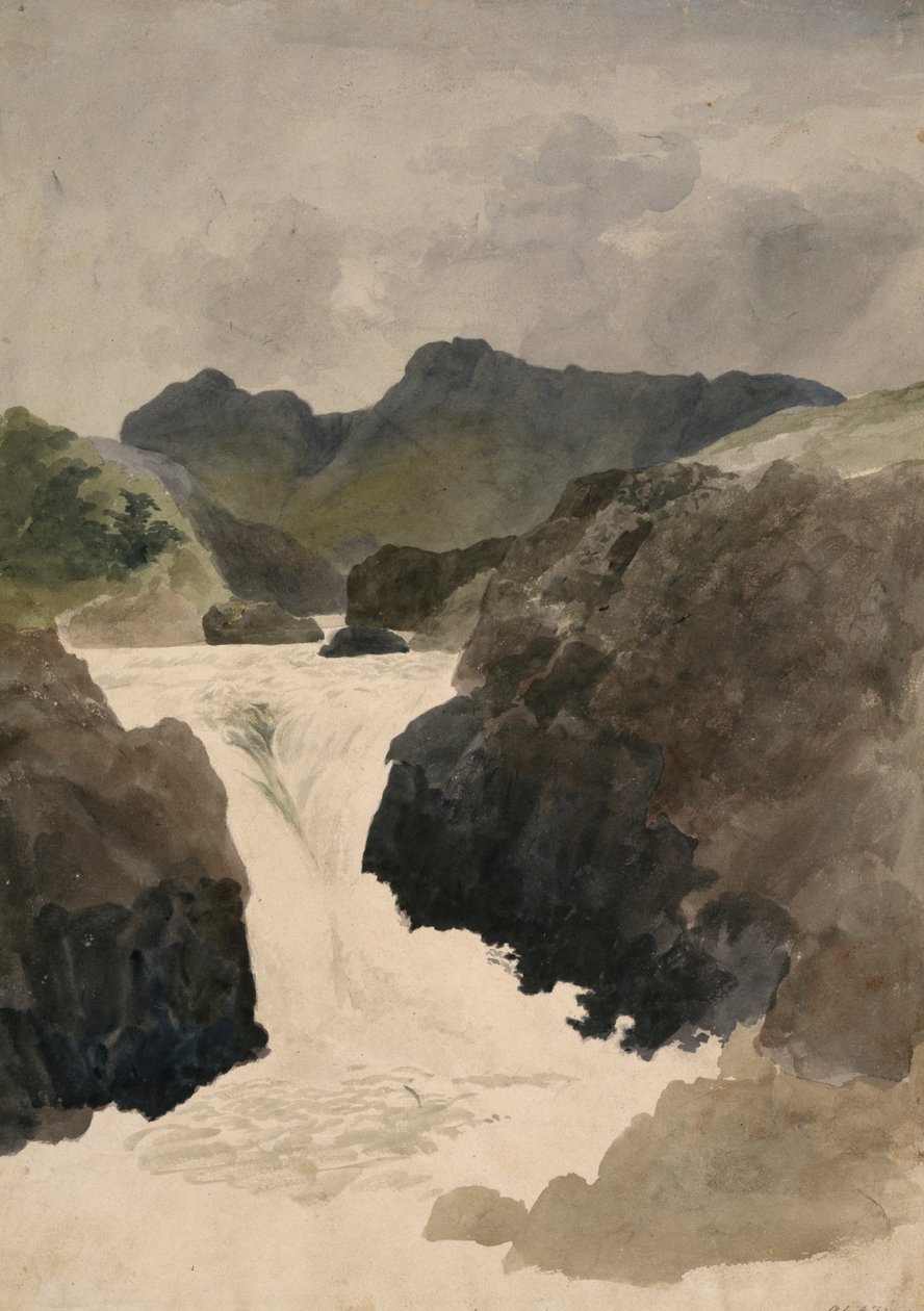 Skelwith Force, Westmorland, 1800-1820 od Robert Hills