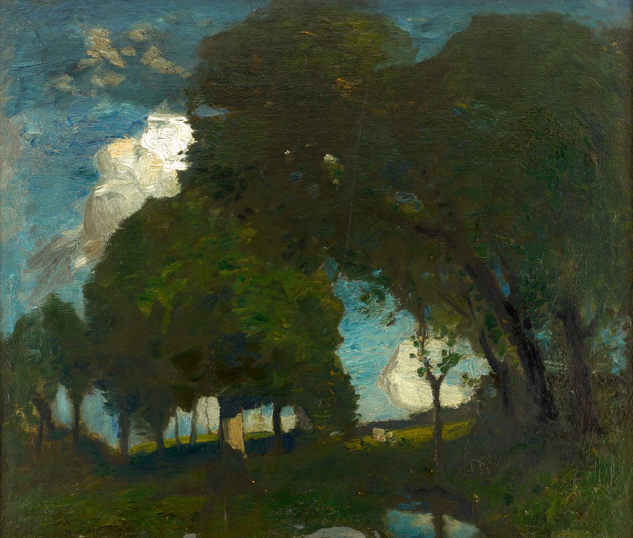 Woodland by Moonlight (olej na plátně) od Robert Macaulay Stevenson