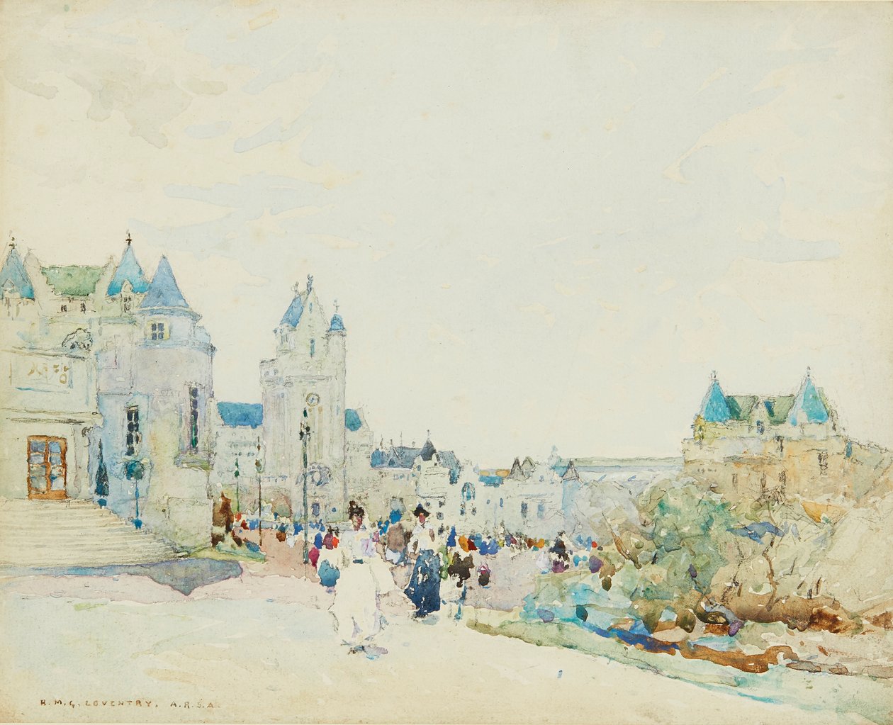 Promenáda (akvarel) od Robert McGowan Coventry