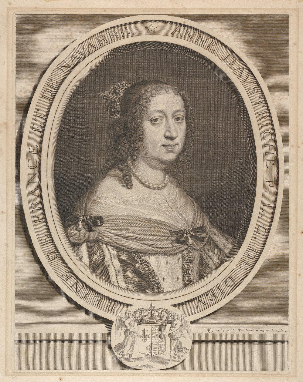Anny Rakouské, 1660. od Robert Nanteuil