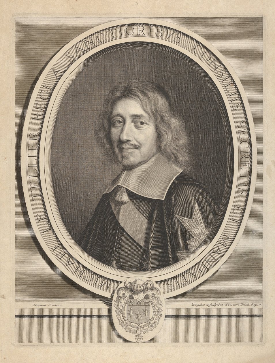 Kancléř Michel IV Le Tellier, ca. 1661. od Robert Nanteuil