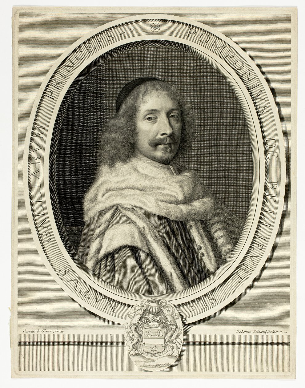 Portrét Pompone de Bellièvre od Robert Nanteuil