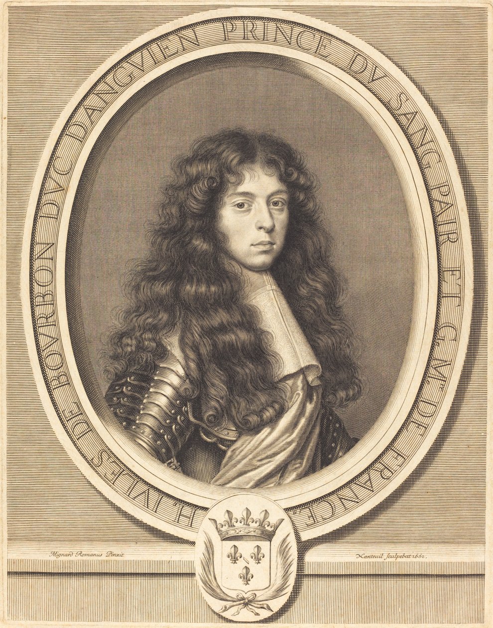 Jules, vévoda z Enghien od Robert Nanteuil after Pierre Mignard I