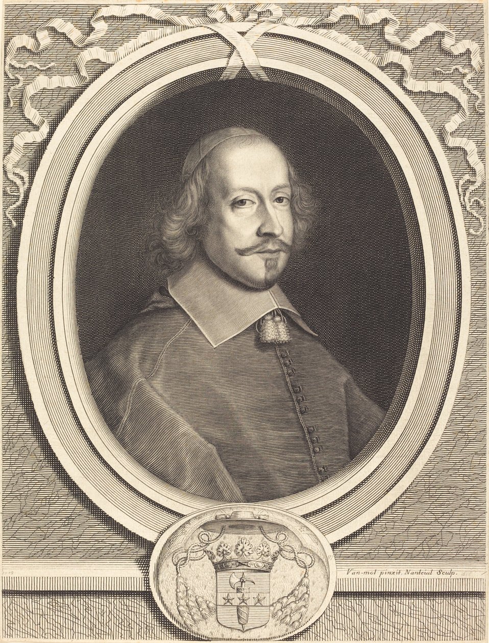 kardinál Jules Mazarin od Robert Nanteuil after Pieter van Mol
