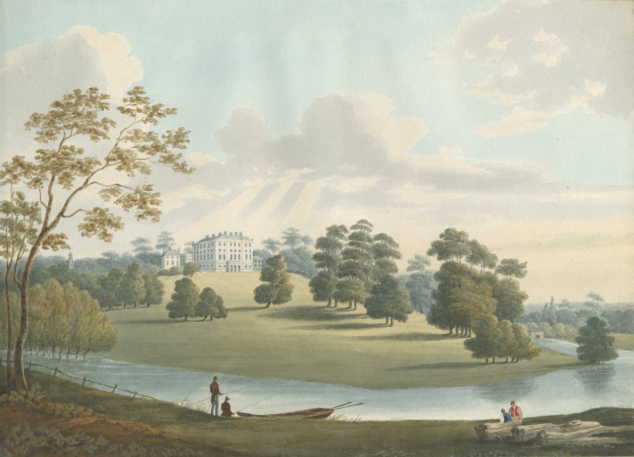 Patshull House: malba akvarelem a [1826] od Robert Noyes