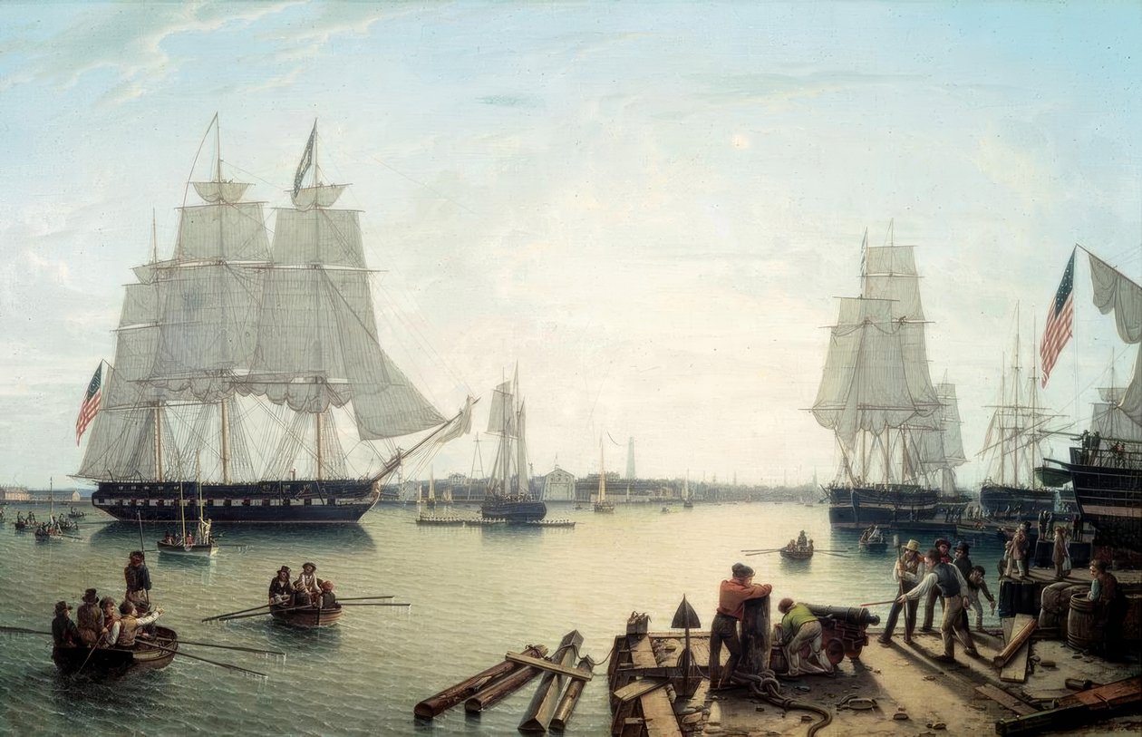 Bostonský přístav od Robert Salmon