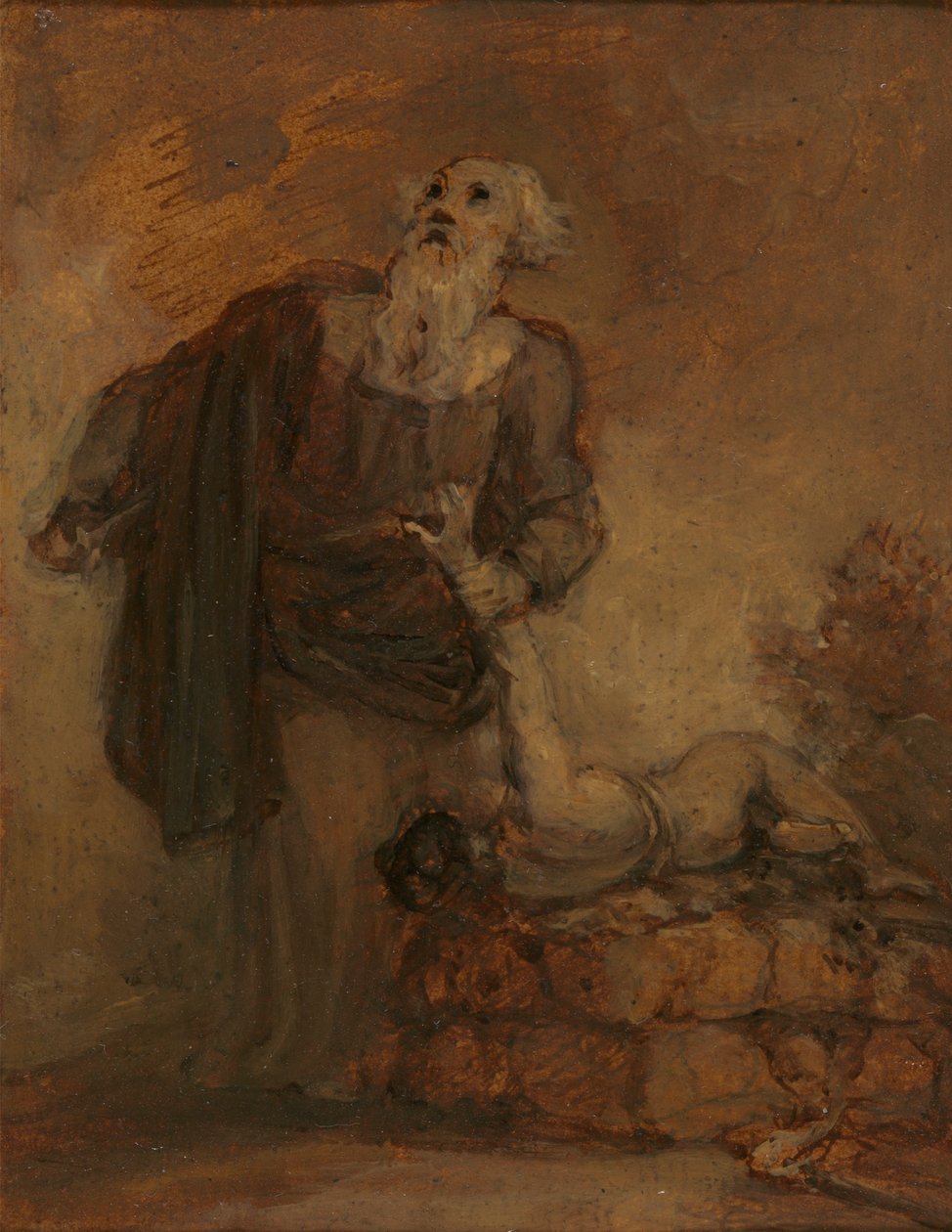 Abraham a Izák (Abraham svírá Izáka za paži) od Robert Smirke