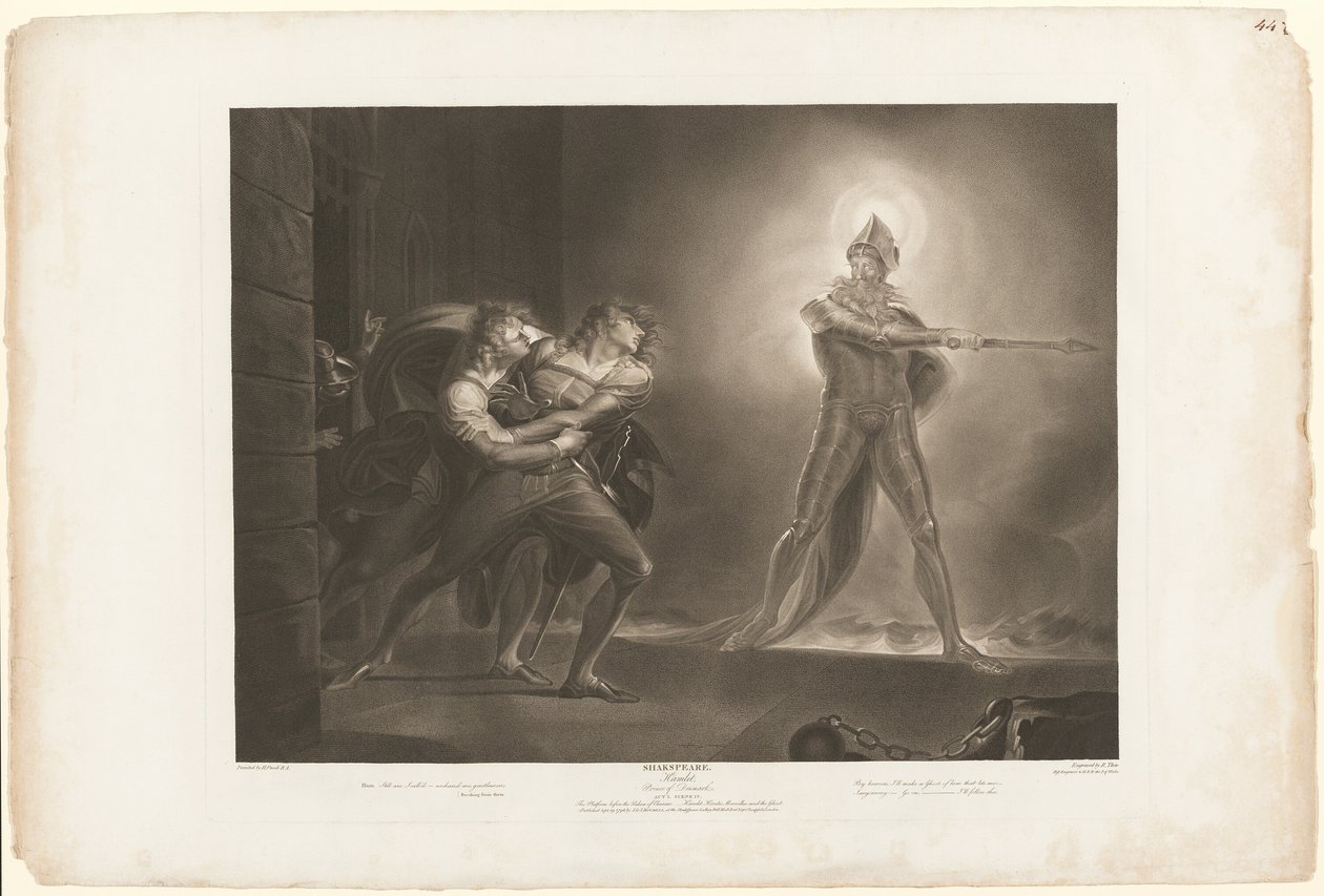 Hamlet, Horatio, Marcellus a duch od Robert Thew