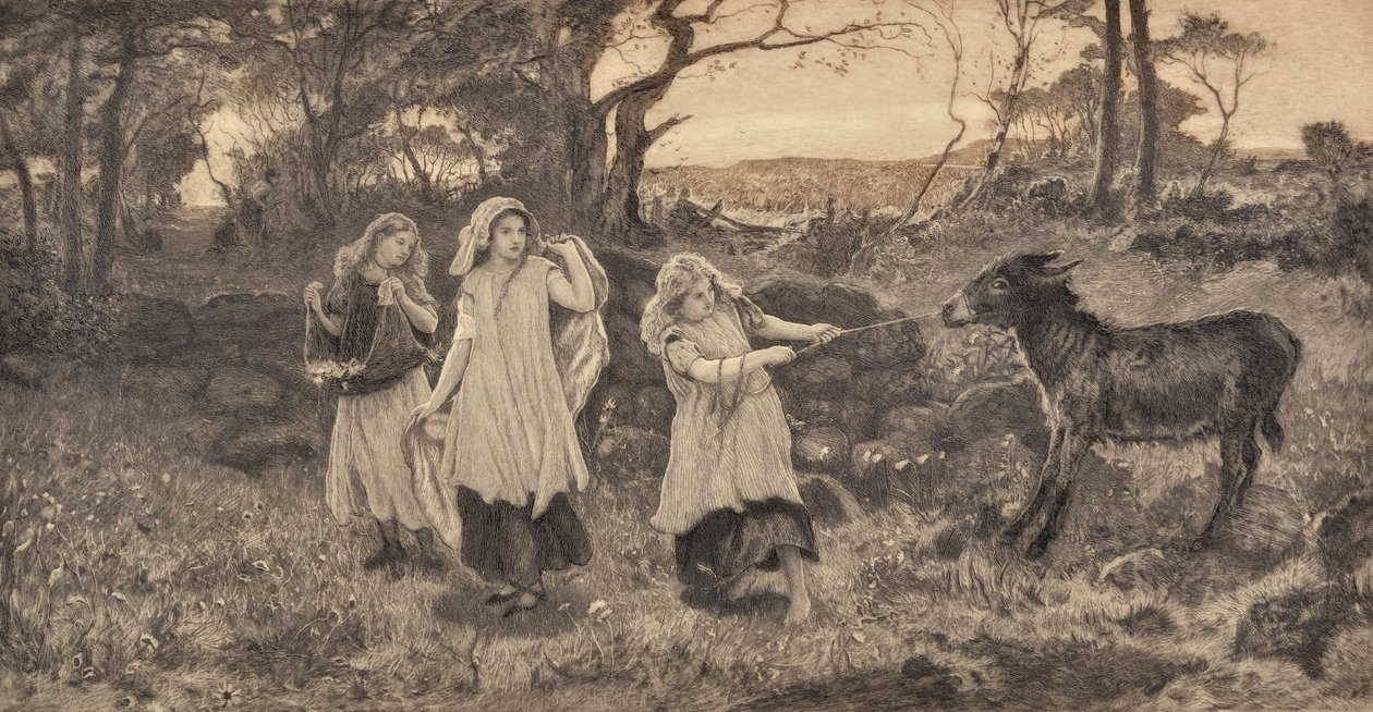 Tři dívky a osel od Robert Walker Macbeth