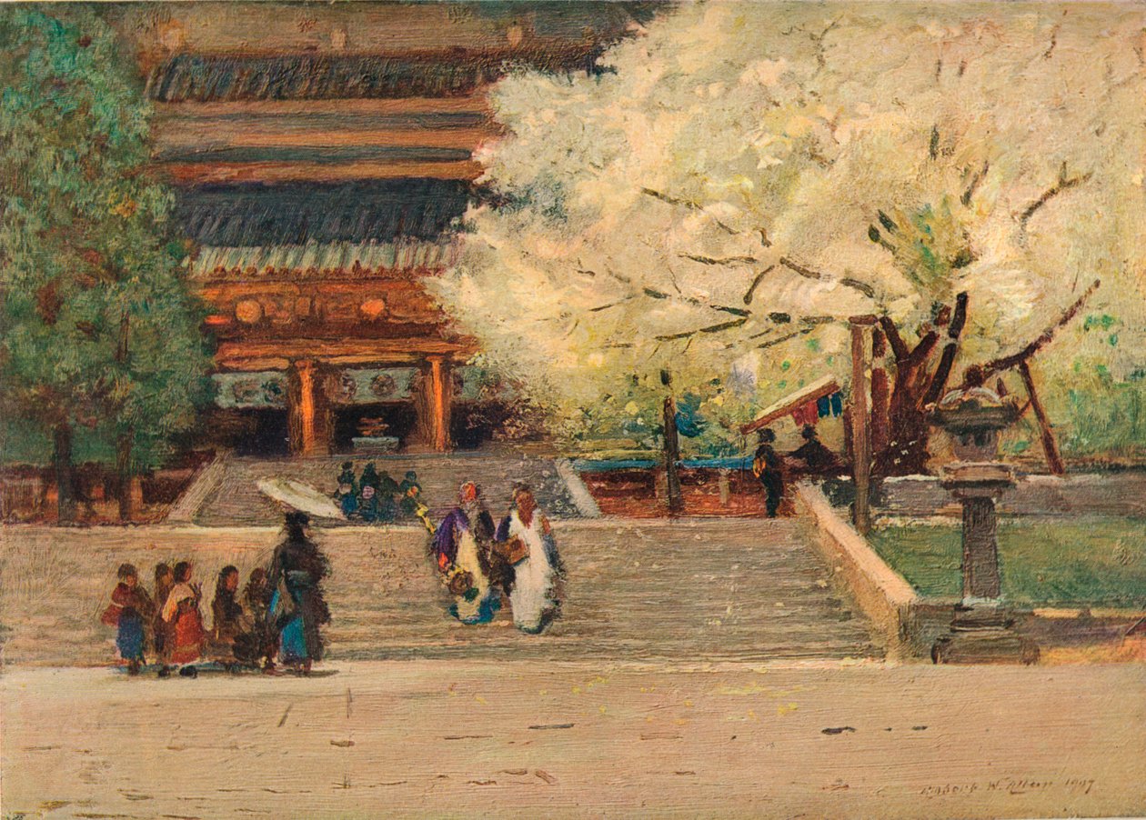 Chrám v Nikko, Japonsko, c1908 od Robert Weir Allan